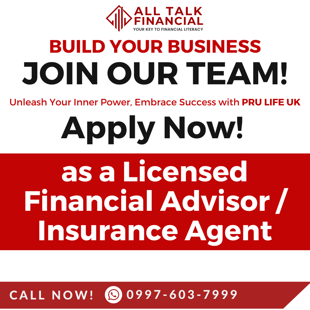 Join as a financial adviser of Pru Life UK with All talk Financial